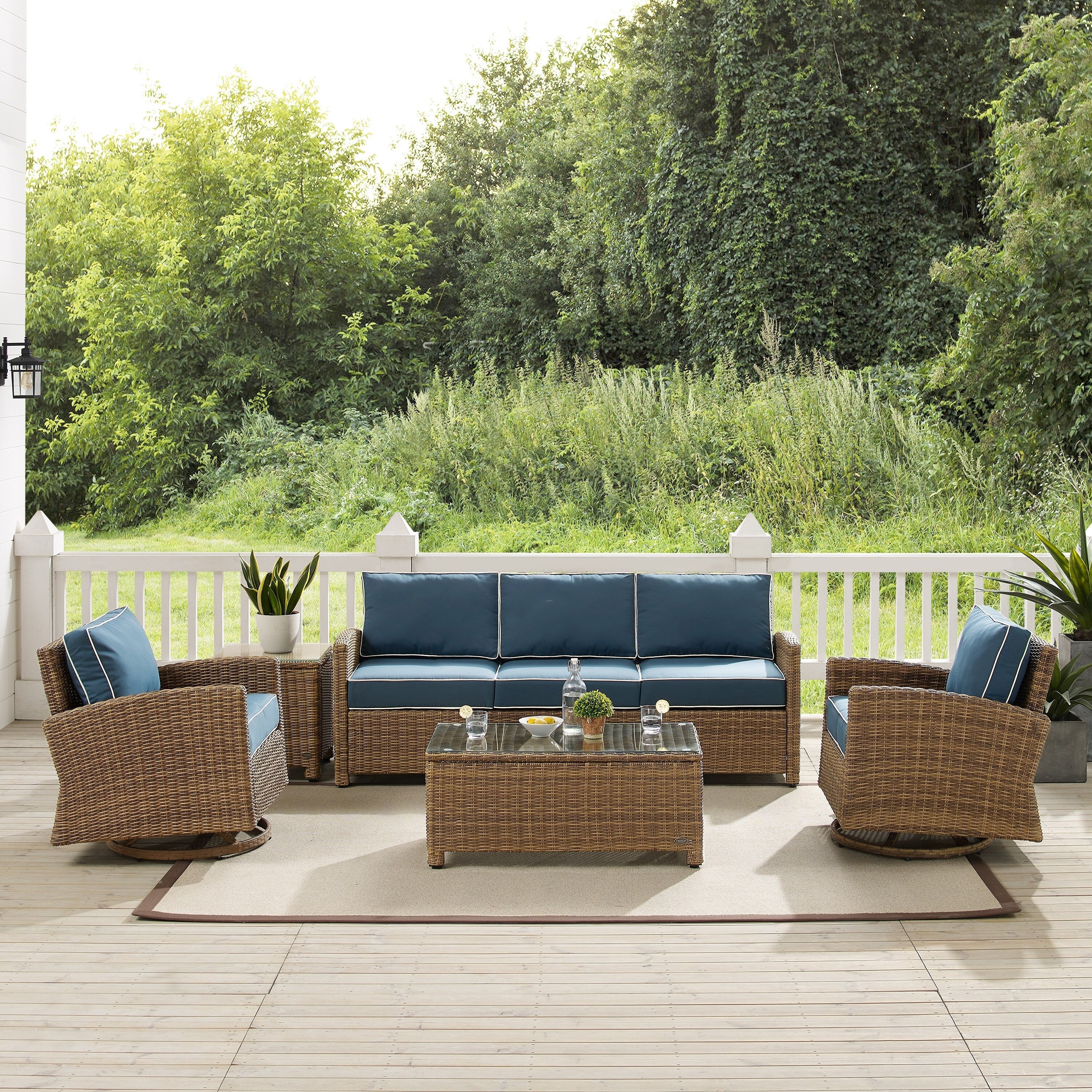 Crosley Bradenton 5Pc Swivel Rocker And Sofa Set
