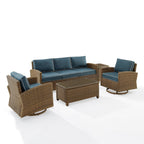 Crosley Bradenton 5Pc Swivel Rocker And Sofa Set