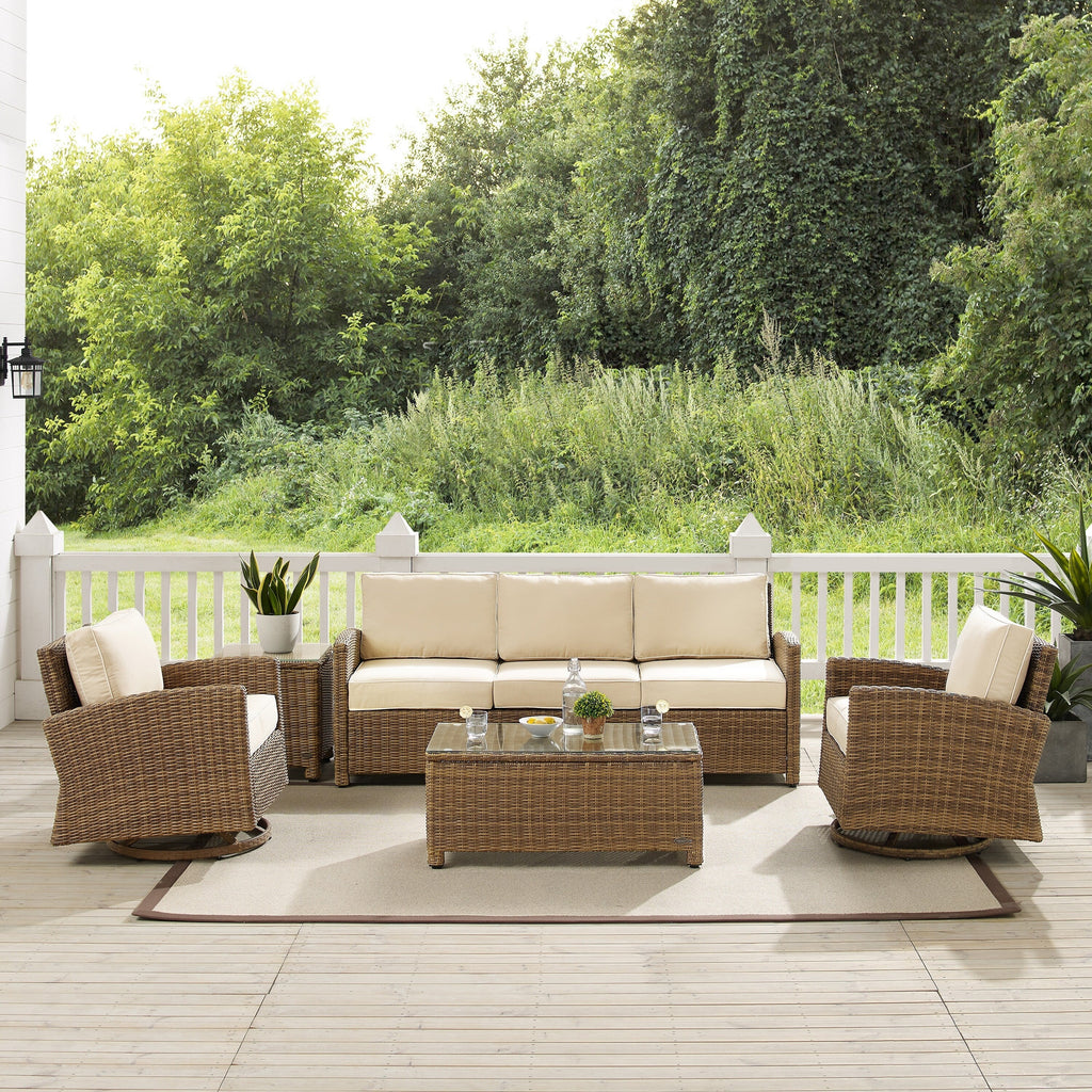 Crosley Bradenton 5Pc Swivel Rocker And Sofa Set