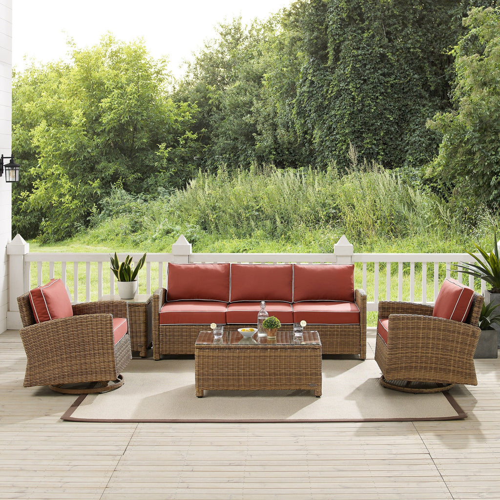 Crosley Bradenton 5Pc Swivel Rocker And Sofa Set