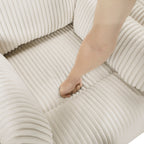 Braidy Corduroy Swivel Glider Manual Reclining Chair