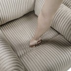 Braidy Corduroy Swivel Glider Manual Reclining Chair