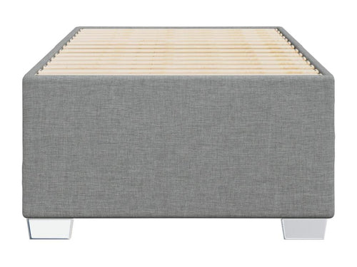 Light grey bed frame without mattress, 80x200 cm, fabric