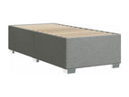 Light grey bed frame without mattress, 80x200 cm, fabric