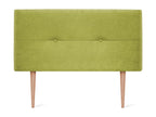 Meublori Aqualine Fabric Headboard with Buttons 90x105cm with Legs for 80/90cm Beds - Pistachio