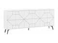 Meublori Contemporary Low Sideboard 184cm White Wood