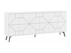 Meublori Contemporary Low Sideboard 184cm White Wood