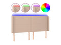Cappuccino LED Headboard 163x16x118/128 cm Faux Leather