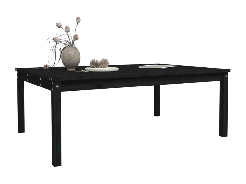 Meublori Premium - Black garden table 121x82.5x45 cm solid pine wood