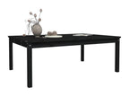 Meublori Premium - Black garden table 121x82.5x45 cm solid pine wood