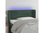 Dark Green LED Headboard 103x16x78/88 cm Velvet