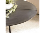 Meublori - Round coffee table 100x100cm in matte black aluminum