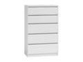 Meublori - Contemporary Chest of Drawers for Bedroom/Living Room/Office 40x70x109.5 - 5 Sliding Drawers - Storage Unit - Tall Cabinet