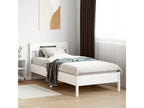 Bed frame without mattress, white, 90x200 cm, solid pine wood, FSEH86149
