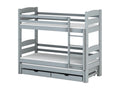 Meublori BB003 Bunk Beds 80x200 cm Grey