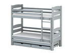 Meublori BB003 Bunk Beds 80x200 cm Grey