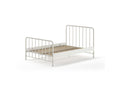 140x200 bed with included slatted base, Meublori Matte White