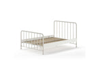 140x200 bed with included slatted base, Meublori Matte White