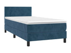 Meublori bed base with mattress and dark blue LED light 80x200cm