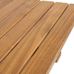 Cadiz Modern Coastal 3-Piece Acacia Wood Outdoor Folding Bistro Set, by JONATHAN Y