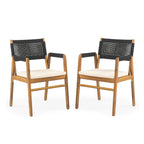 Captef Outdoor 5-piece acacia wood Dining Set by Christopher Knight Home