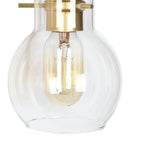 Modern Gold 3-Light Bathroom Vanity Light Orb Glass Wall Sconce