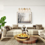Modern Gold 3-Light Bathroom Vanity Light Orb Glass Wall Sconce