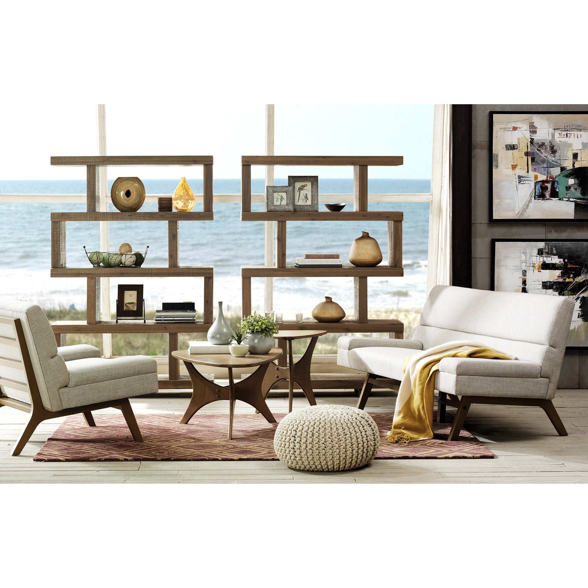 INK IVY Blaze Triangle Wood Coffee table