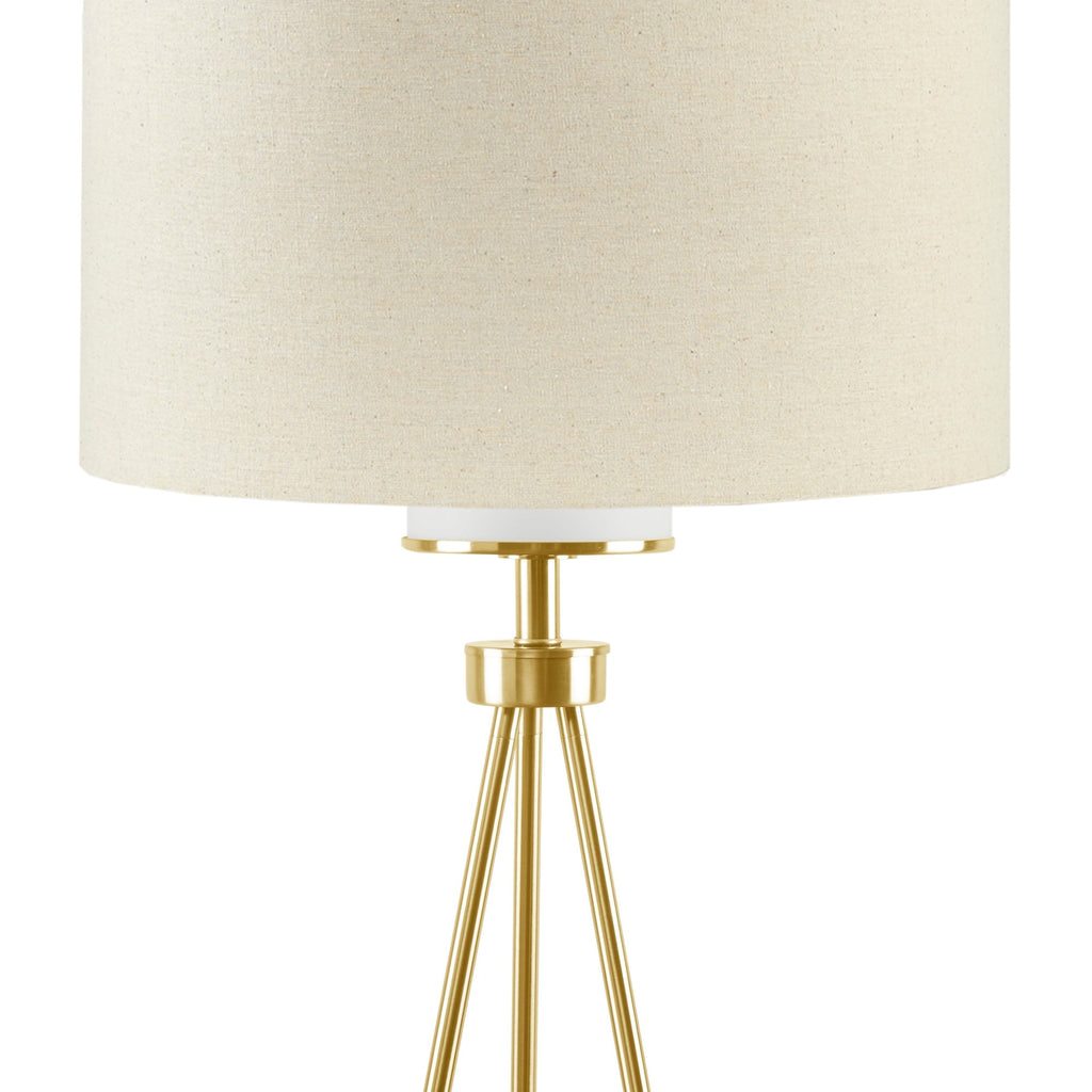 INK+IVY Pacific Metal Tripod Floor Lamp with Glass Shade