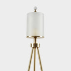 INK+IVY Pacific Metal Tripod Floor Lamp with Glass Shade