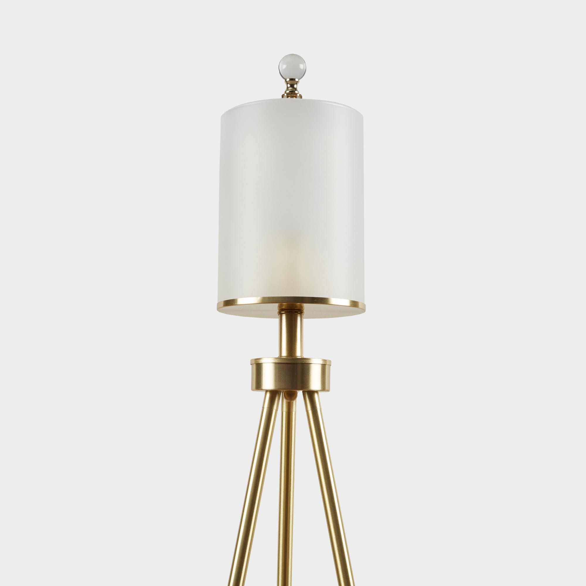 INK+IVY Pacific Metal Tripod Floor Lamp with Glass Shade