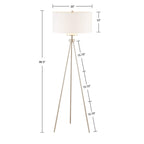 INK+IVY Pacific Metal Tripod Floor Lamp with Glass Shade