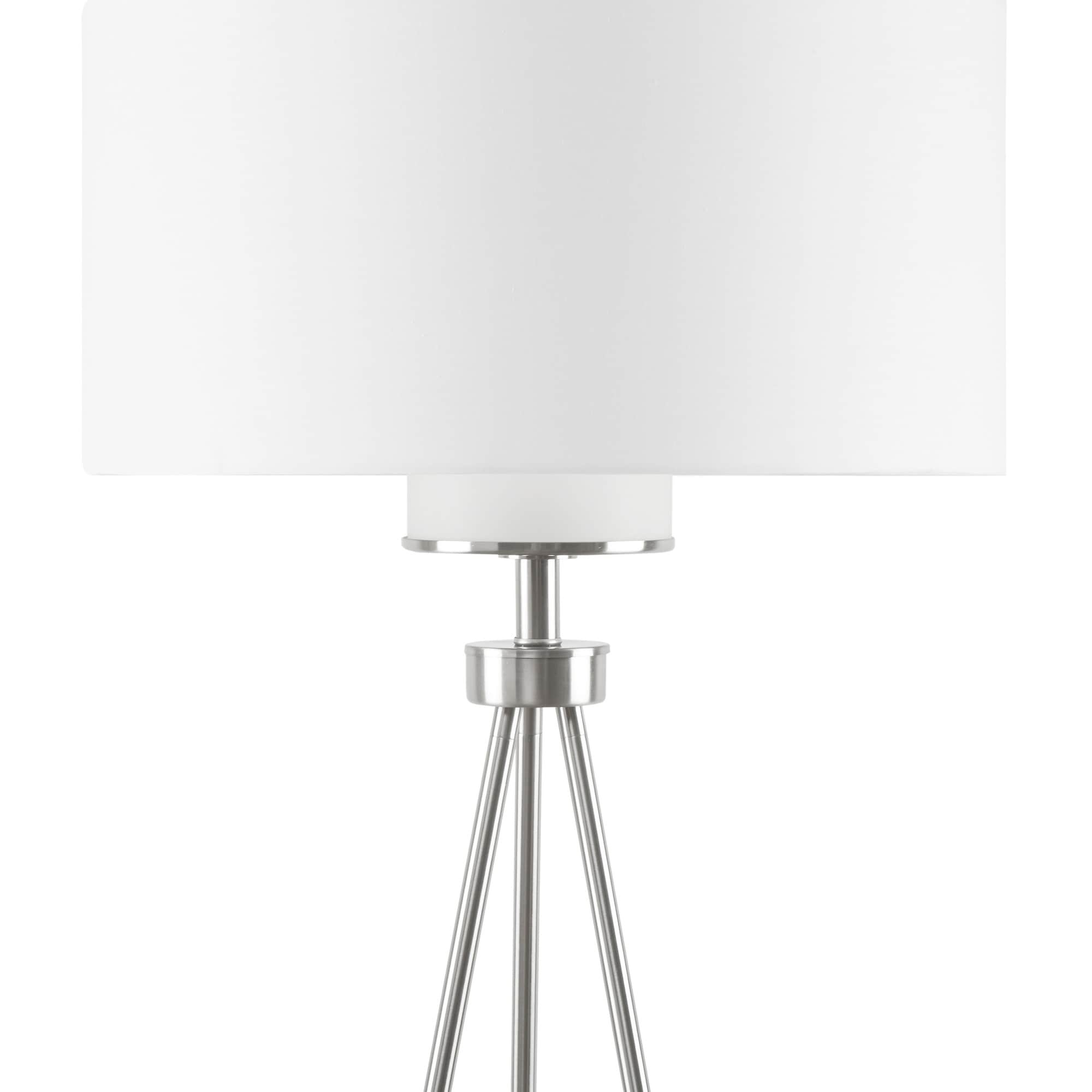 INK+IVY Pacific Metal Tripod Floor Lamp with Glass Shade