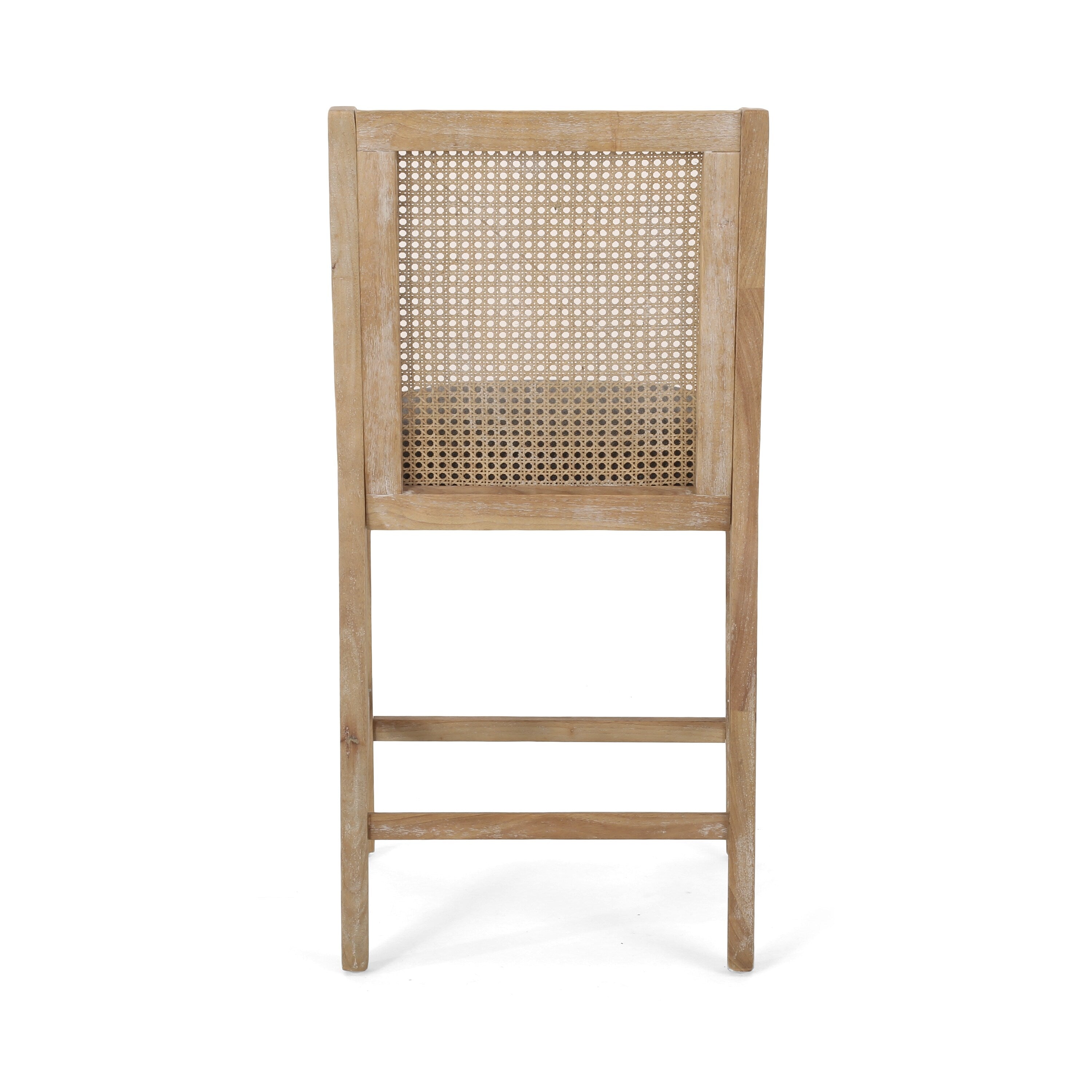 Christopher Knight Home Cataldo Fabric Upholstered Wood and Cane 25.5-Inch Counter Stools (Set of 2)