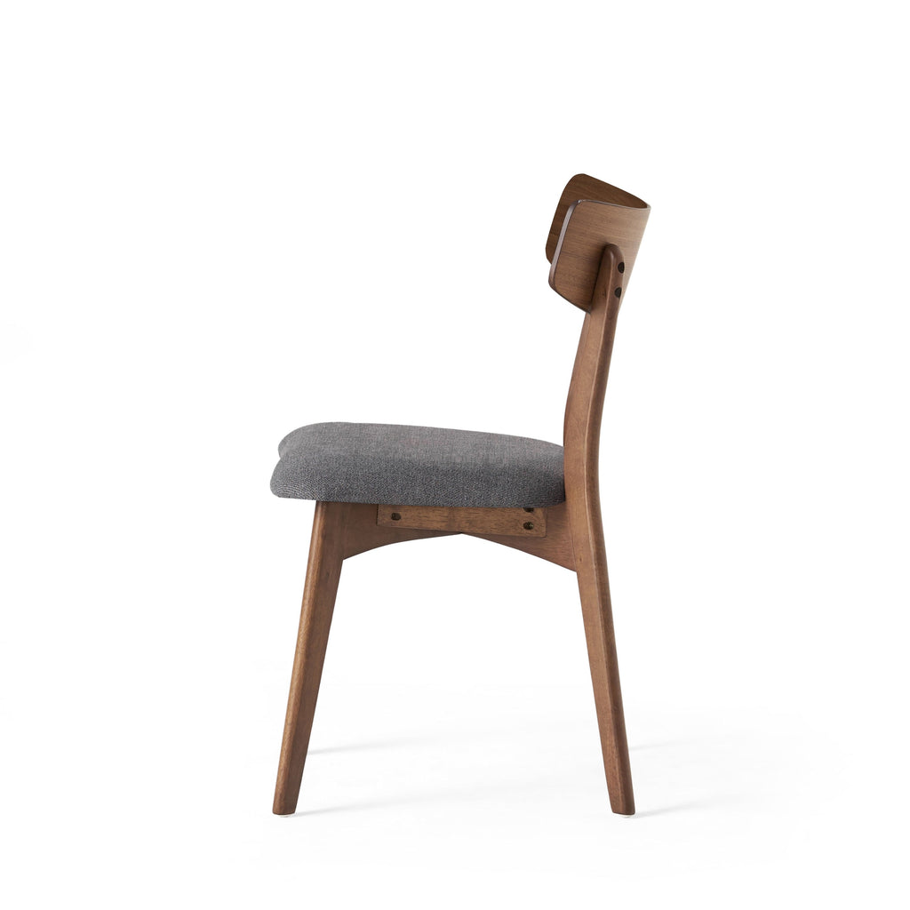 Chazz Mid-Century Modern Upholstered Rubberwood Dining Chairs (Set of 2/4) by Christopher Knight Home