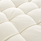 Chenille Chaise Lounge Sofa Bed, Upholstered Sofa Couch with Tufted Backrest and 2 Detachable Pillows for Living Room