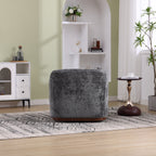 Chenille Swivel Barrel Chair, 360-Degree Comfy Accent Sofa for Living Room, Bedroom, and Study with Removable Cushion