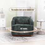 Chenille Swivel Barrel Chair, 360-Degree Comfy Accent Sofa for Living Room, Bedroom, and Study with Removable Cushion