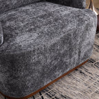 Chenille Swivel Barrel Chair, 360-Degree Comfy Accent Sofa for Living Room, Bedroom, and Study with Removable Cushion