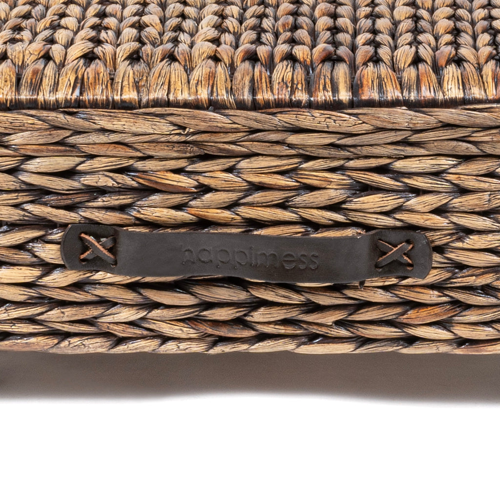 happimess Hyacinth/Wood Underbed Storage Bin with Wheels & Handles