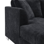 Cloud Sectional Sofa,L-Shaped Luxury Couch Set With 2 Free Pillows,4-Seat Chenille Indoor Furniture With Oversized Chaise