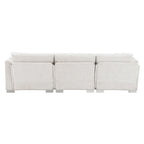 Cloud Sectional Sofa,L-Shaped Luxury Couch Set With 2 Free Pillows,4-Seat Chenille Indoor Furniture With Oversized Chaise