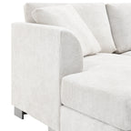 Cloud Sectional Sofa,L-Shaped Luxury Couch Set With 2 Free Pillows,4-Seat Chenille Indoor Furniture With Oversized Chaise