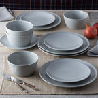 Noritake Colorscapes Swirl 12-Piece Coupe Dinneware Set, Service For 4
