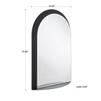 Concord Metal Arched Wall Mirror with Shelf by iNSPIRE Q Bold