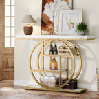 Console Table for Entryway, Industrial 4-Tier Sofa Table Behind Couch
