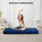 Convertible Folding Sofa Bed - Modern Linen Sleeper Chair with Pillow & Foldable Mattress for Living Room/Dorm/Guest
