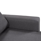 Convertible L-Shaped Sectional Sofa with Pull-Out Bed and Storage Space, 2 Tossing Cushions