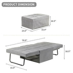 Convertible Sofa Bed Sleeper Sofa Chair Couch Folding Ottoman Recliner Chairs for Living Room
