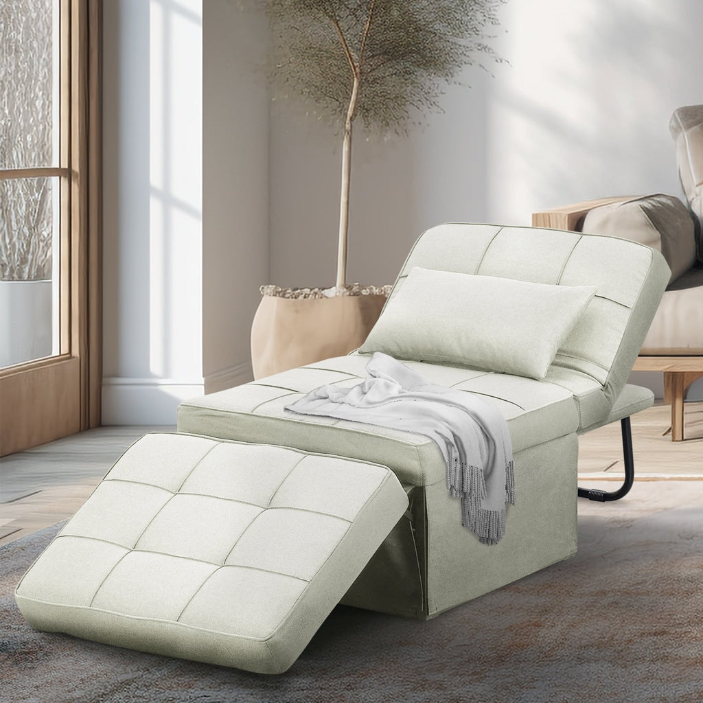 Convertible Sofa Bed Sleeper Sofa Chair Couch Folding Ottoman Recliner Chairs for Living Room